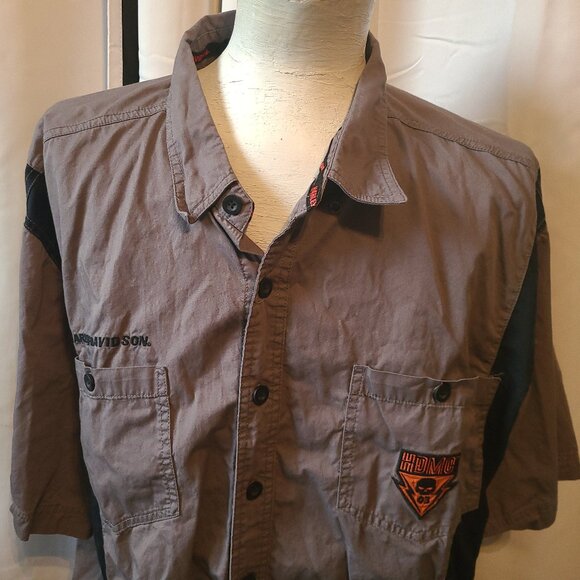 Mens Harley-Davidson short sleeve button front shirt - 4XL - Picture 2 of 10